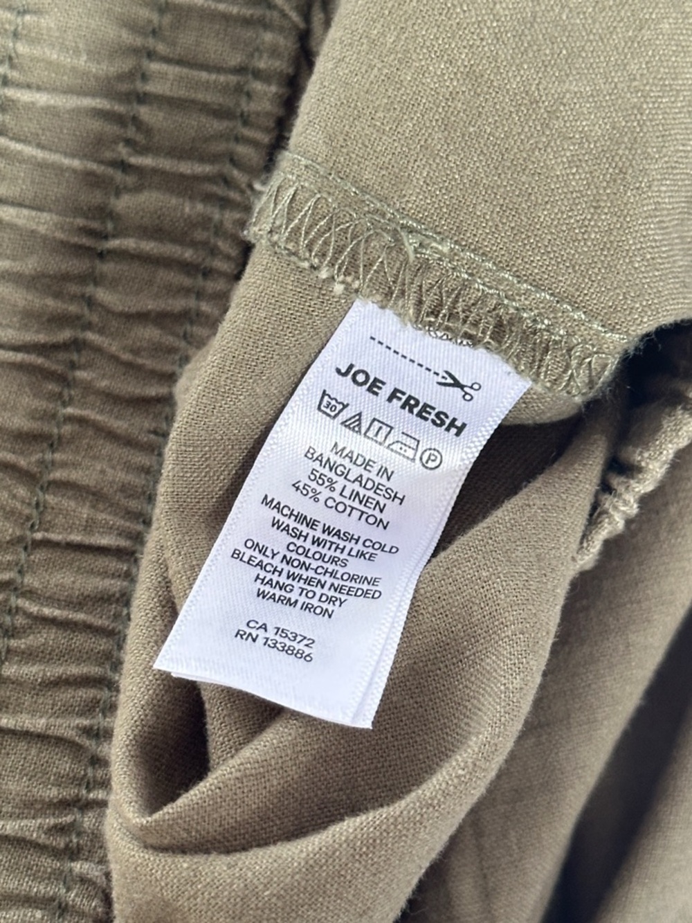 Joe fresh linen blend pants green - Picture 5 of 5